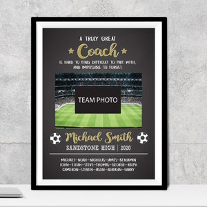 Regalo de entrenador de fútbol, Un entrenador verdaderamente excelente es difícil de encontrar, Equipo de fútbol personalizado, Gracias entrenador, Regalo de agradecimiento al entrenador, Foto del equipo de voleibol