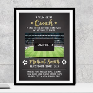 Soccer Coach Gift, A truly great coach is hard to find, Custom Soccer Team, Thank you Coach, Coach Appreciation gift, Volleyball Team Photo