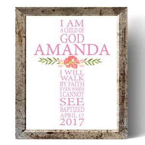 Baptism Printable. Baptism Gift Baptism Girl Print. Personalized Baptism Gift. Baptism Gift. Christening Girl. Baby Boy Christening Gift.