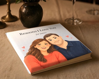 Gifts for Boyfriend Personalized Book, Anniversary Gift for Husband, 50 Reasons I Love You Hardcover