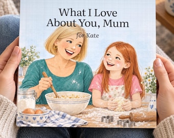 Gift for Mom Personalized Book, What I Love About You Mum Hardcover, Mothers Day Christmas Gift