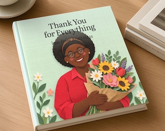 Teacher Appreciation Gift Personalized Book, Thank You Teacher Hardcover Custom End of Year Gift