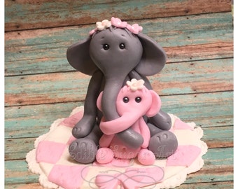 elephant cake topper baby