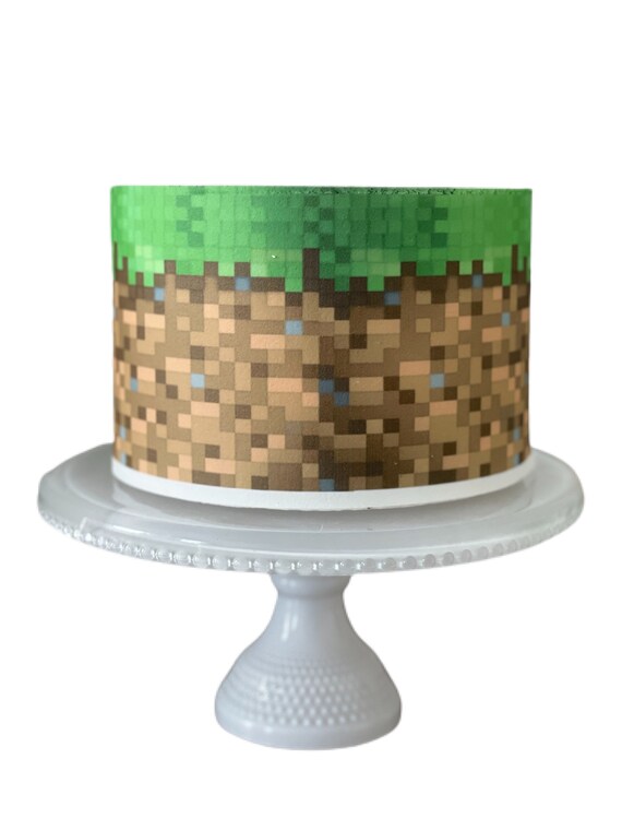 Minecraft Cake wrap Minecraft birthday Minecraft edible image edible icing sheet frosting sheet Il_570xn