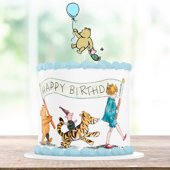 POOH BEAR BABY Shower Cake / Pooh Bear birthday / Edible Image / pooh bear Party / pooh bear birthday party / pooh bear cake topper Il_570xn