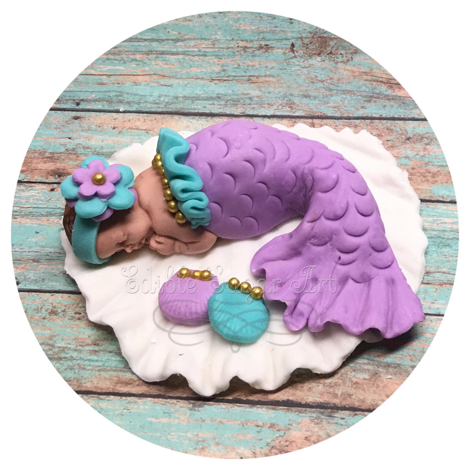 MERMAID BABY SHOWER Cake ToppeR Under the sea Baby shower Etsy
