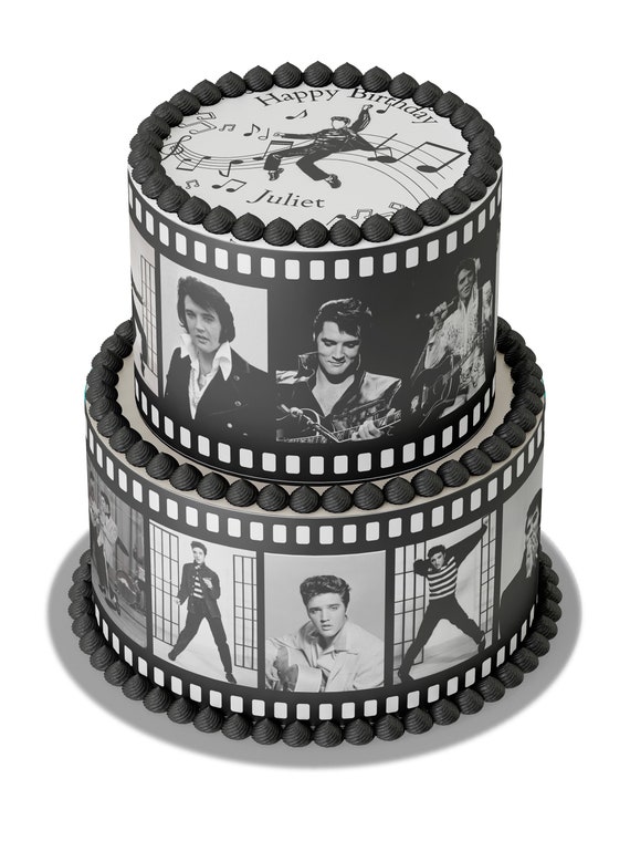 ELVIS PRESLEY Edible Film Strips Cake Topper Elvis Birthday Cake Elvis Party Edible Image film Il_570xn
