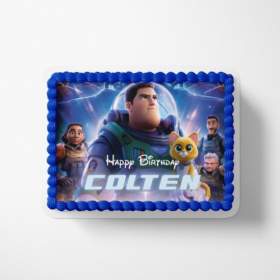 BUZZ LIGHTYEAR BIRTHDAY Cake Topper Custom cake topper Edible Image Cake Topper Il_570xn