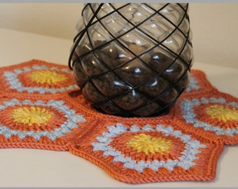 Summer Sunburst Table Centerpiece - Crochet Pattern ... Instant Download