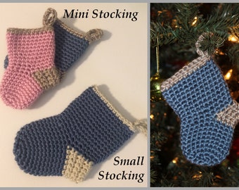Christmas Stocking Crochet Pattern - Small Collection Set ... Instant Download