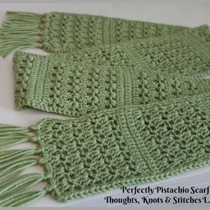 Perfectly Pistachio Scarf Crochet Pattern ... Instant Download