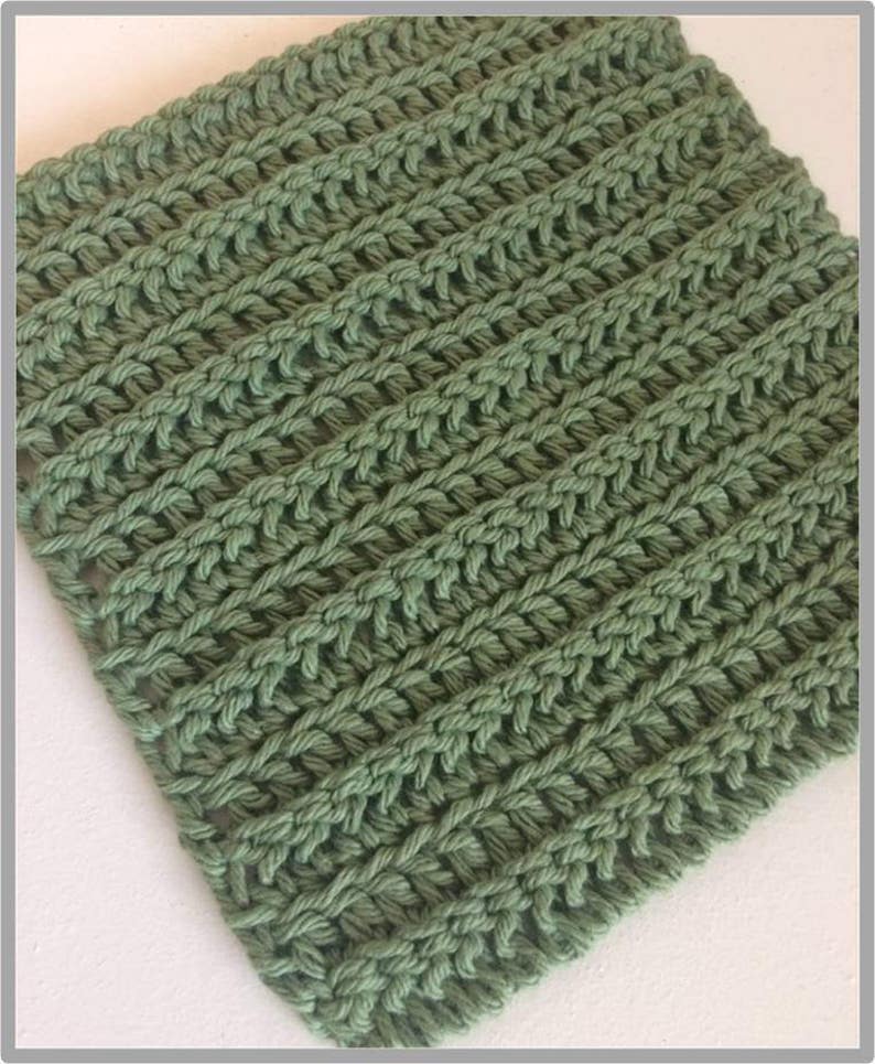 Simple Stripes Washcloth Crochet Pattern Instant Download Etsy