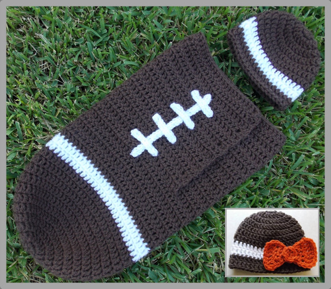 Baby Football Hat & Cocoon Crochet Pattern Instant Download Etsy
