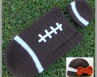 Baby Football Hat & Cocoon Crochet Pattern ... Instant Download