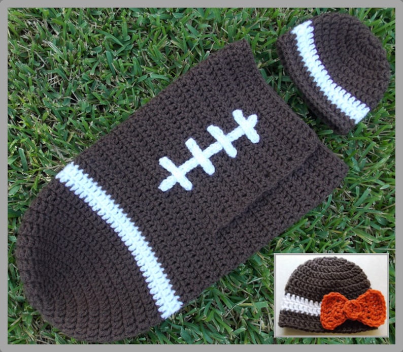 Baby Football Hat & Cocoon Pattern Instant Download Etsy