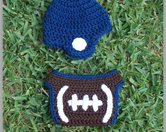 Baby Football Helmet and Diaper Cover Pattern - Boy ... Instant Download