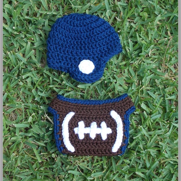 Baby Football Helmet and Diaper Cover Pattern - Boy ... Instant Download