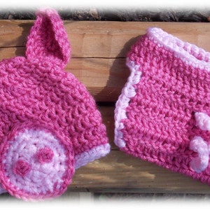 Baby Pig Hat and Diaper Cover Pattern ... Instant Download