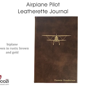 Airplane Pilot Personalized Leatherette Journal image 3