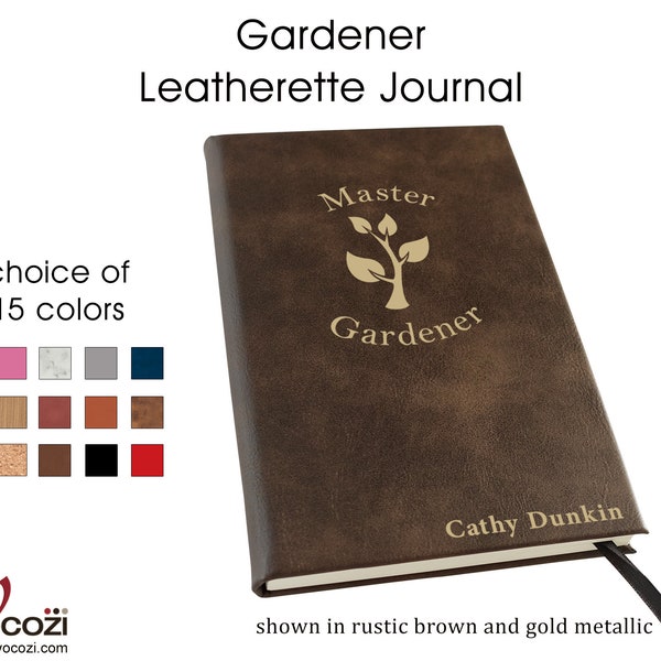 Master Gardener Personalized Leatherette Journal