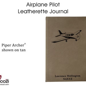 Airplane Pilot Personalized Leatherette Journal image 5