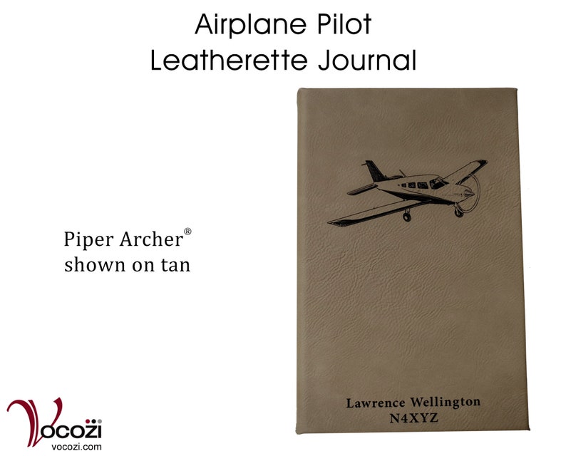 Airplane Pilot Personalized Leatherette Journal image 5