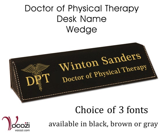 Doctor Of Physical Therapy Dpt Personalized Desk Name Plate Etsy