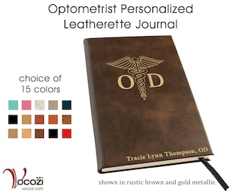 Optometrist Personalized Leatherette Journal Eye Doctor Gift