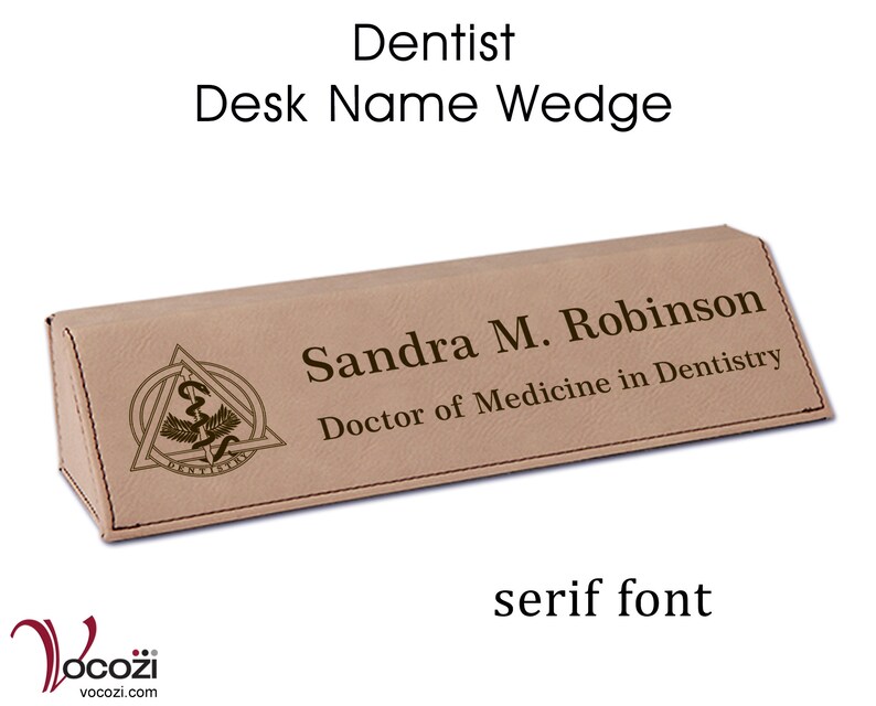 Dentist Personalized Desk Name Plate Leatherette Desk Name Etsy