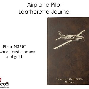 Airplane Pilot Personalized Leatherette Journal image 6