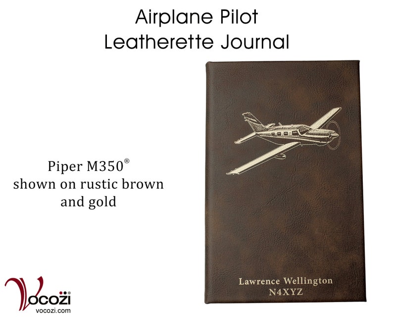 Airplane Pilot Personalized Leatherette Journal image 6