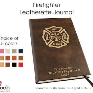 Firefighter Personalized Leatherette Journal