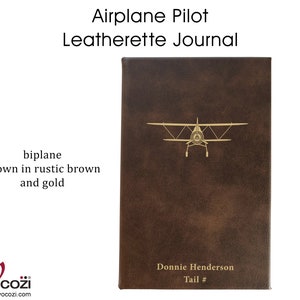 Airplane Pilot Personalized Leatherette Journal image 2