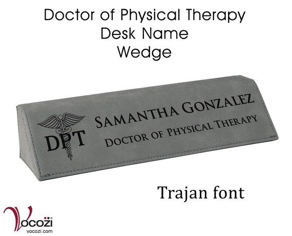 Doctor Of Physical Therapy Dpt Personalized Desk Name Plate Etsy