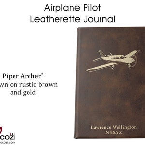Airplane Pilot Personalized Leatherette Journal image 4