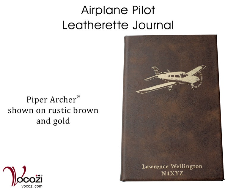 Airplane Pilot Personalized Leatherette Journal image 4