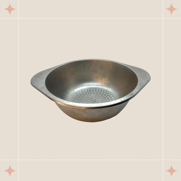 Metal Colander, Rustic Kitchen, Farmhouse, Midcentury, Cottage Aesthetic