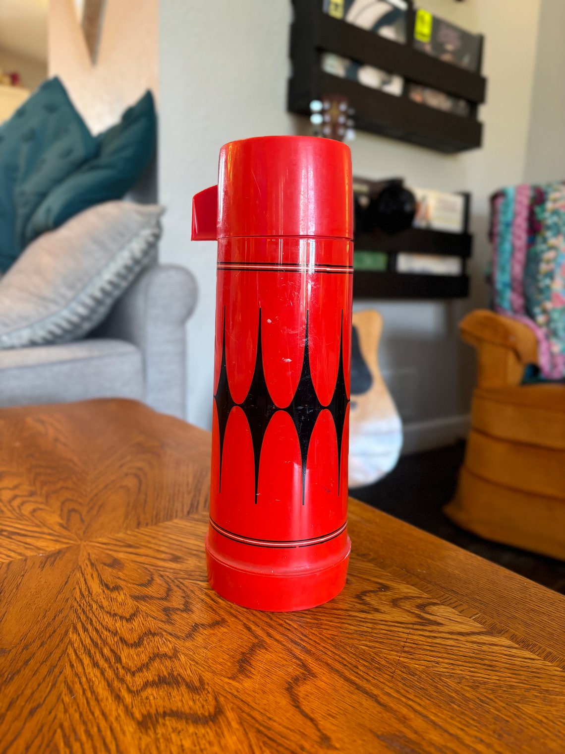 Aladdin Red Thermos, Midcentury - Etsy