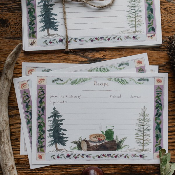 Huckleberry Pie recipe cards