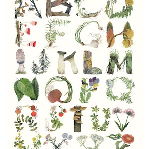 Natures Alphabet print image 1