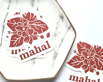 Mahal Sticker: Filipino Sampaguita Flower, Waterproof Vinyl Decal
