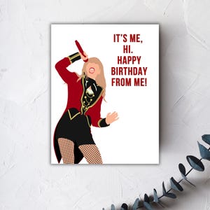 Pop-Inspired Birthday Card: It&#39;s Me, Hi - A2 Size