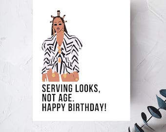 Printable Beyonce Birthday Card / QUEEN - Etsy