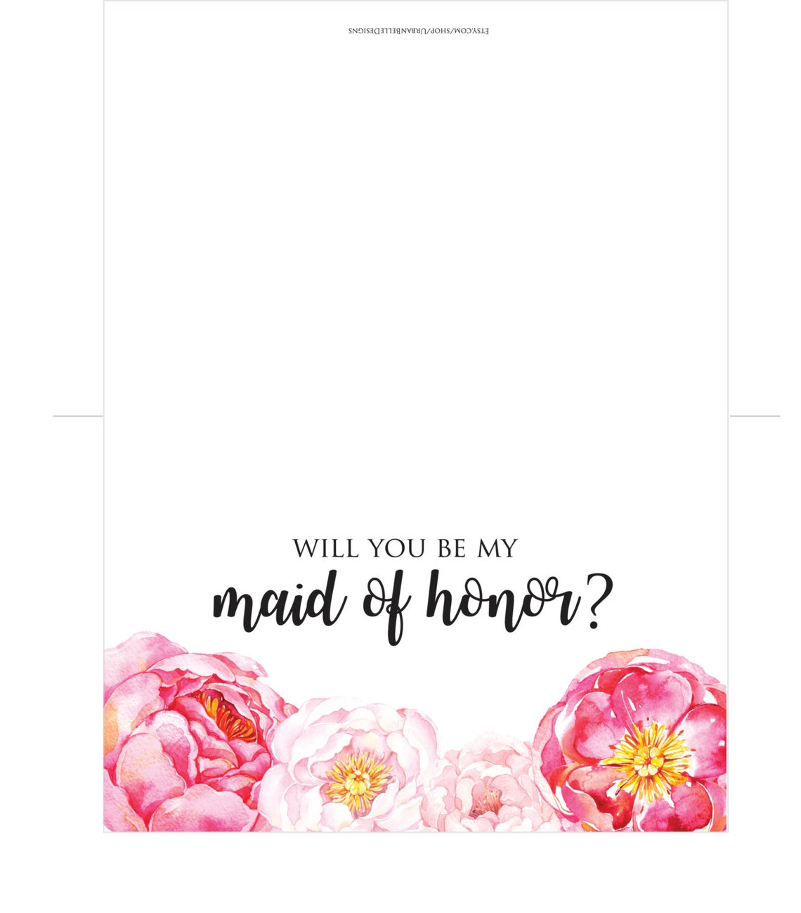Printable Be My Maid of Honor Card | Etsy