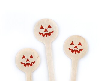 Pumpkin face Drink Stirrers