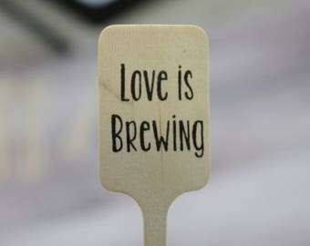 Love is Brewing Drink Stirrers