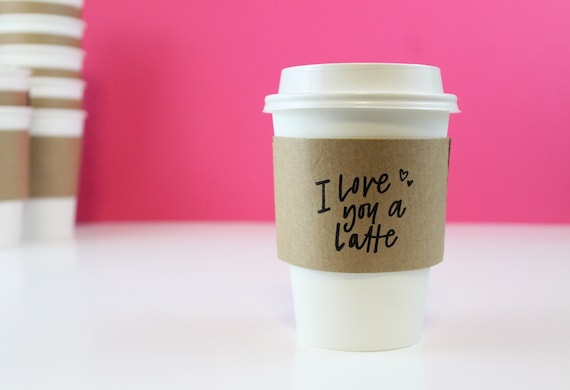 Love You a Latte Coffee Sleeves FREE SHIPPING Il_570xn