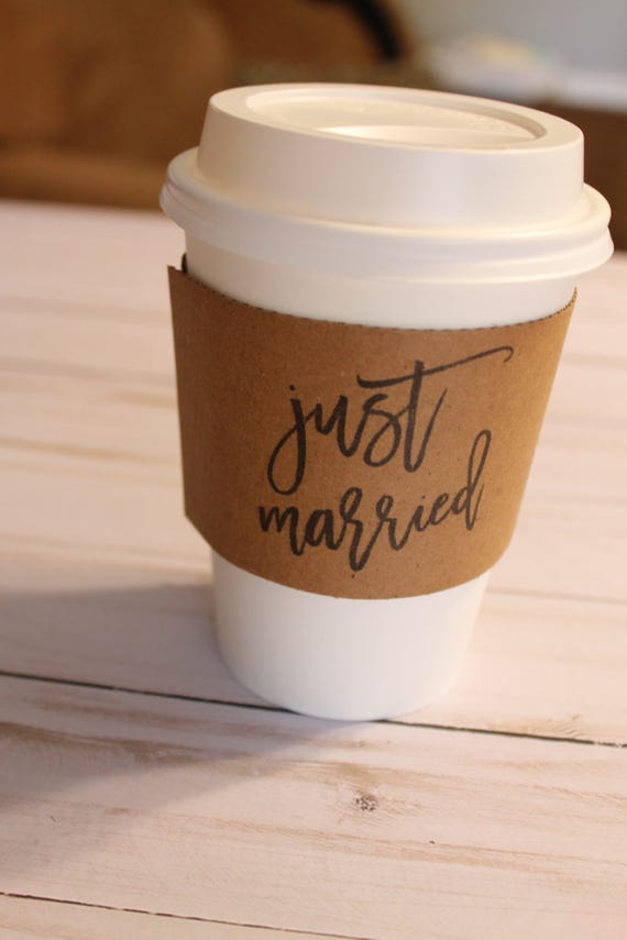 Just Married Coffee Sleeves FREE SHIPPING Il_570xn