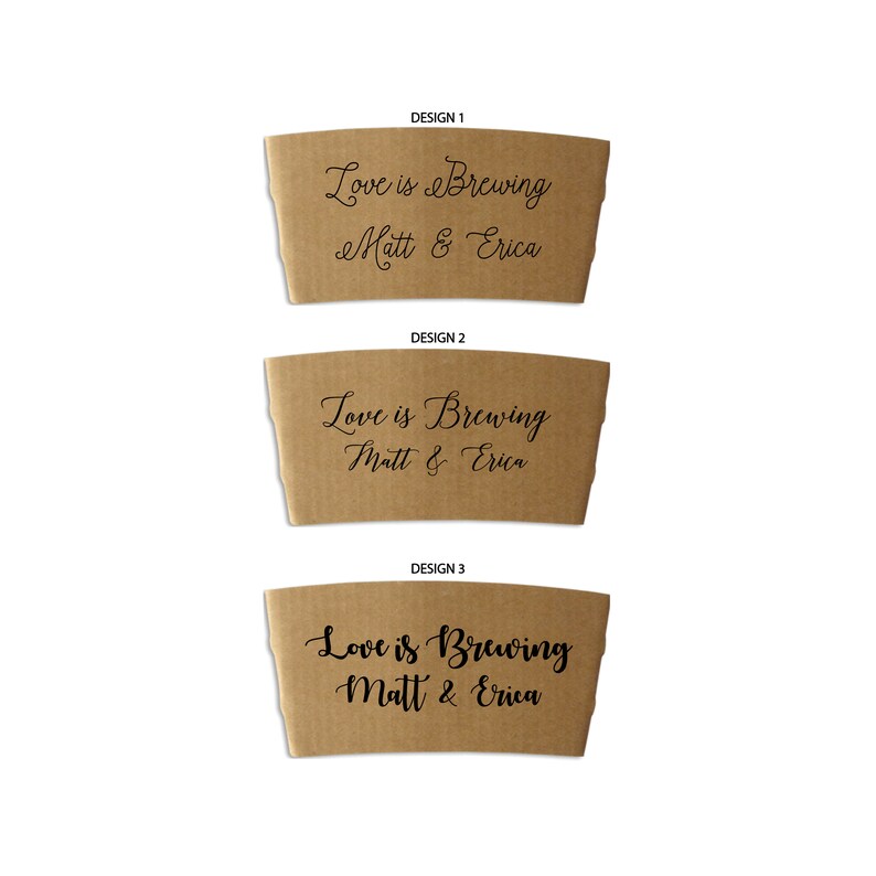 Love is Brewing Personalized Wedding Coffee Sleeves FREE Etsy