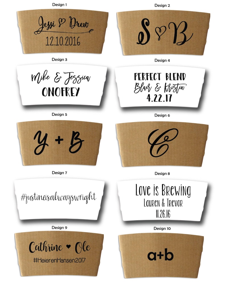 Custom Coffee Sleeves WITH FREE SHIPPING Etsy